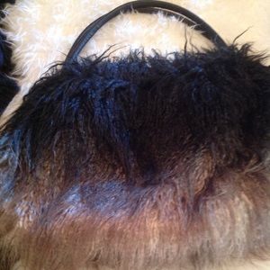 Boho shag faux ostrich bag!